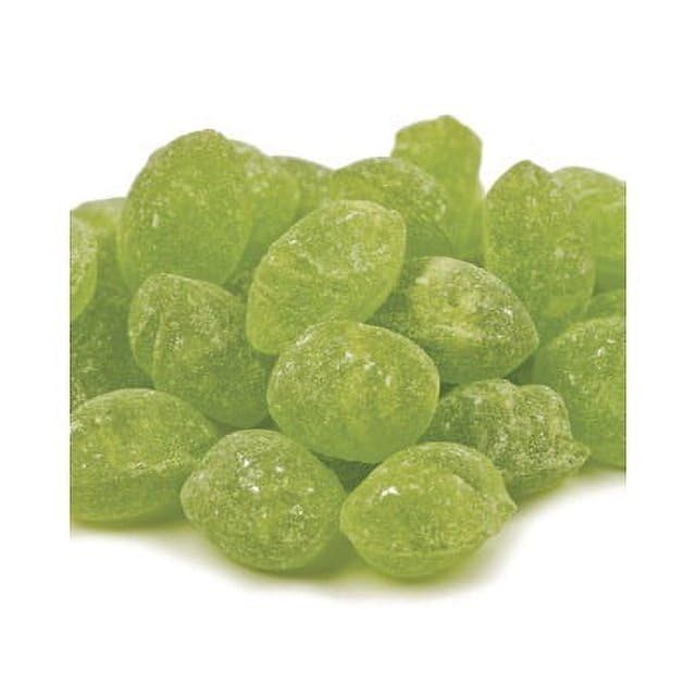 Claeys Green Apple Sanded Drops 2Lb Approx 145 Hard Candy Drops - St Patricks Day Green Snacks & Treats, Bulk Candy Green Sucker