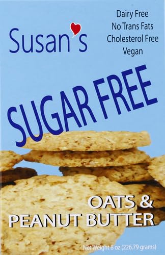 St Amour Sugar Free Peanut Butter Cookies, 8 Ounce - Delicious Low-Calorie Snack, Perfect for Healthy Diets