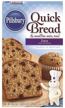 Pillsbury Date Quick Bread, 16.6 Oz (Pack of 6)