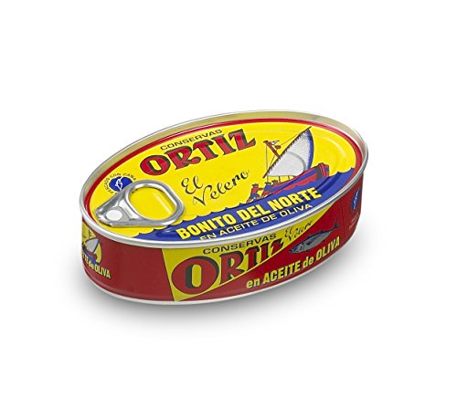 Ortiz White Tuna in Olive Oil, Fresh Tender Slices, Spanish Wild Caught Tuna, High in Protein and Omega 3 Fats, Excellent in Sal