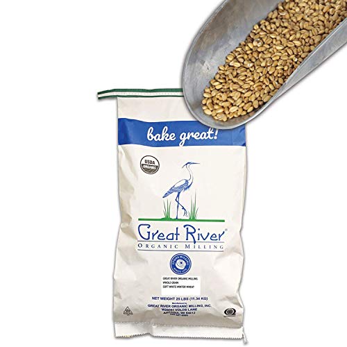 Great River Organic Milling Whole Grain Soft White Winter Wheat 25 Pound Pack