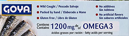 Goya Foods Enhanced Sardines In Olive Oil, 4.25 Ounce (Pack Of 25)