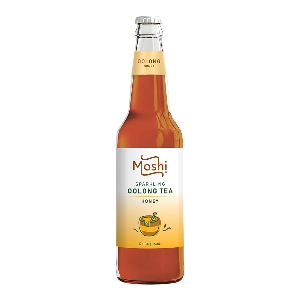 Moshi Sparkling Drinks - Honey Oolong Tea - 24-Pack