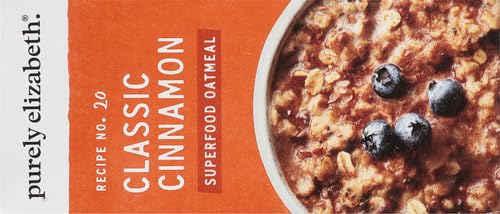 Purely Elizabeth, Superfood Vegan Oatmeal, Classic Cinnamon, 9.12 Oz, 6 Packets