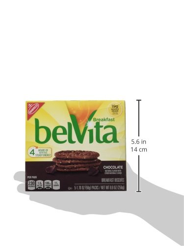 Belvita Whole Grain Chocolate Breakfast Biscuits, 8.8 Ounce (Pack of 5)