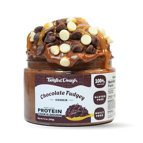 Twisted dough - Chocolate Fudgey Cookie | Healthy Edible Dessert | 100 Grams Of Whey Protein | Protein Packed Cookie Dough | Glu