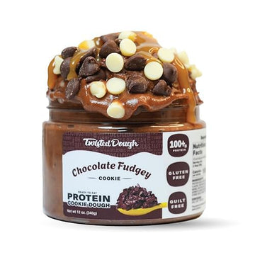 Twisted dough - Chocolate Fudgey Cookie | Healthy Edible Dessert | 100 Grams Of Whey Protein | Protein Packed Cookie Dough | Glu