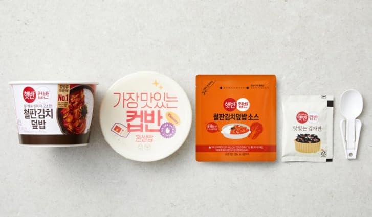 Cj Instant Rice Hetbahn Cupban (3Bowls, Fried Kimchi)