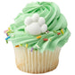 White Animal, Dog Or Cat Paw Edible Sugar Cake Toppers, 24 Count