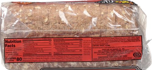 Food For Life Flourless Sprouted Grain Bread, 7 Grain, 24 oz (Frozen)