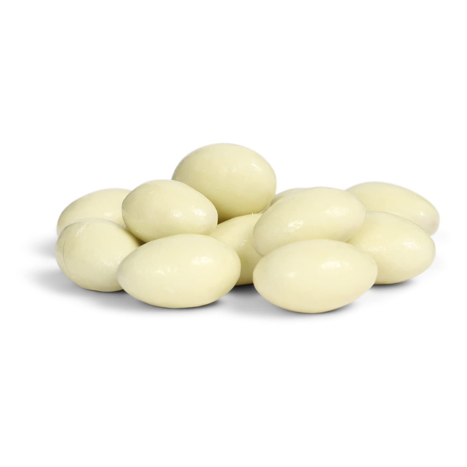 Gourmet White Chocolate Covered Almonds by Its Delish, 2 lbs Bulk | White Milk Chocolate Coated Almond Nuts, Kosher Dairy