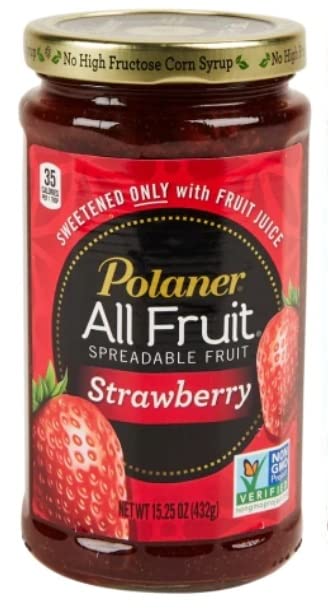 Polaner All Fruit Spreadable Fruit, Strawberry, Raspberry, And Blueberry, 10 Ounce (Pack Of 3) - With Make Your Day Spreader Or Two Sporks