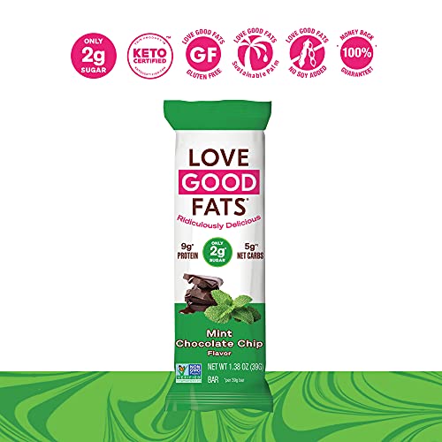 Love Good Fats Mint Chocolate Chip Snack Bar, 1.38 Ounce