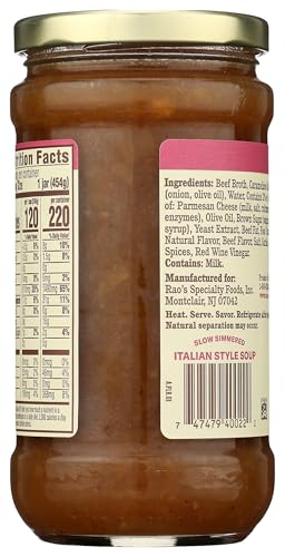 Raos Homemade Slow Simmered Soup, French Onion, 16 Ounce (Pack of 6)