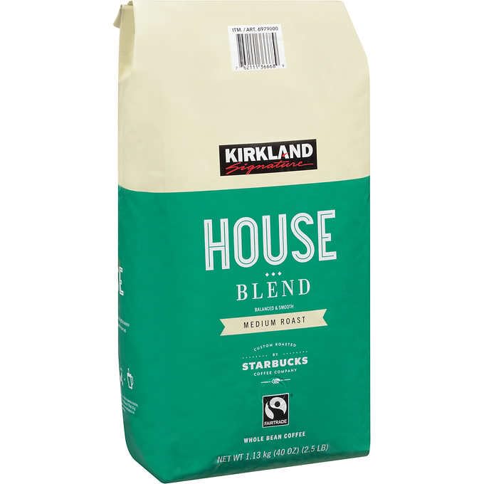 Signature'S Kirkland Starbucks Bean Coffee, Medium Roast House Blend, 32 Ounce