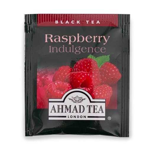 Ahmad Tea Black Tea Raspberry Indulgence, 20 ct (Pack of 6) - Caffeinated, Sugar-Free, Model 952