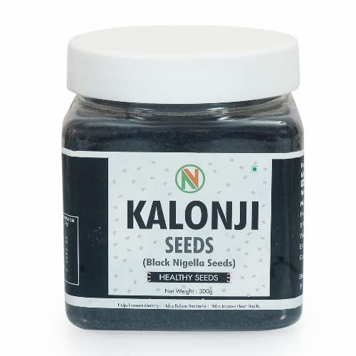 Naturevit Kalonji Seeds, 300G - [Jar Pack] | Nigella Seeds | Seeds For Hair Growth | 100% Natural | Culinary Spice | Health Bene