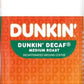 Dunkin Decaf Ground Coffee  Medium Roast  18 Ounce Bag