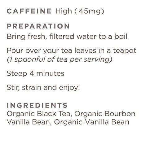 Golden Moon Tea Organic Madagascar spirit-inspired flavor Vanilla Black Tea - Loose Leaf, Non-GMO - 2.5 Ounce Travel Tin (30 Servings)
