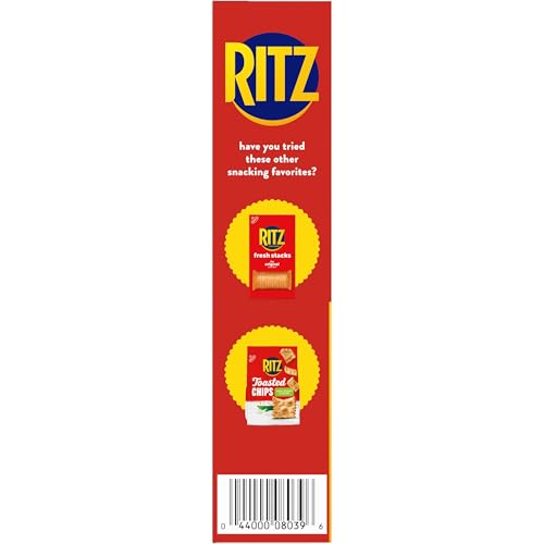 RITZ Bits Spicy Queso Cheese Sandwich Crackers, Snacks for Kids and Adults, Lunch Snacks, 8.8 oz