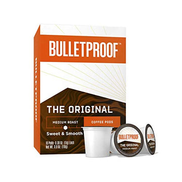 The Original Single-Serve Pods, Medium Roast, 10 Count, Bulletproof Keto, 100% Arabica Coffee, Certified Clean Coffee, Rainfores