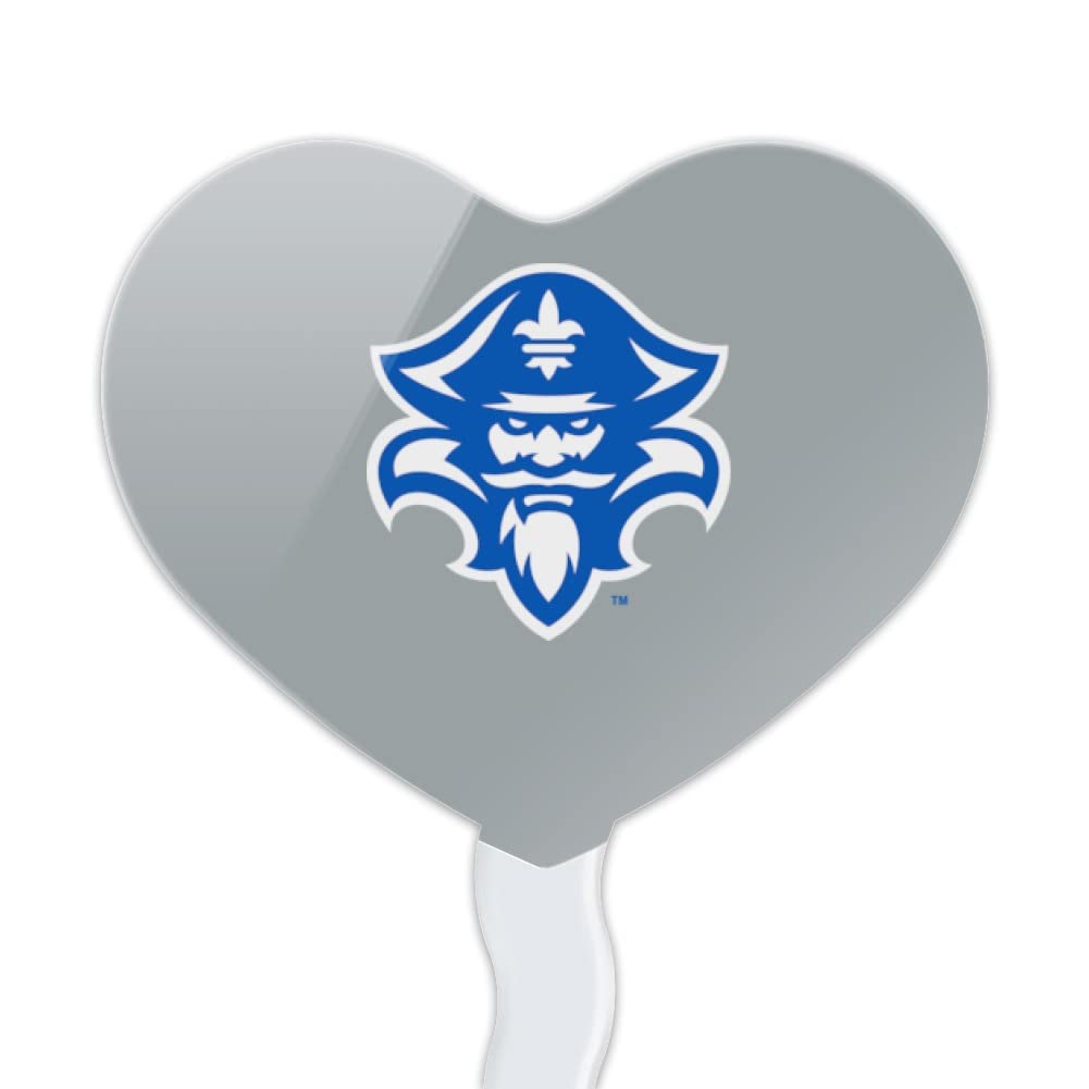 GRAPHICS & MORE Cupcake Picks Set of 6, Acrylic, University of New Orleans Design, Model CUPT.HRT.ACR.6PK.CLCUNO500B