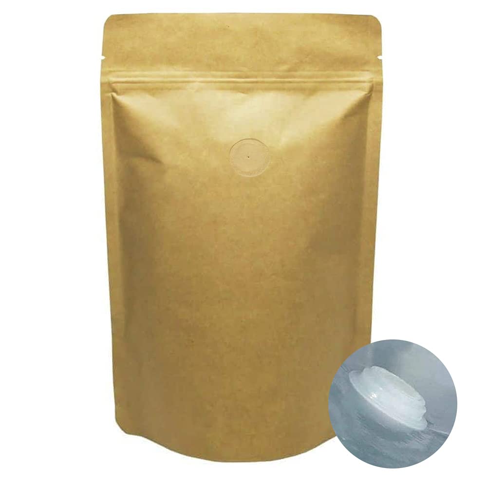Awepackage 2 Lb(32 Oz) Stand Up Zipper Pouch Coffee Bag With Degassing Valve (10, Kraft)
