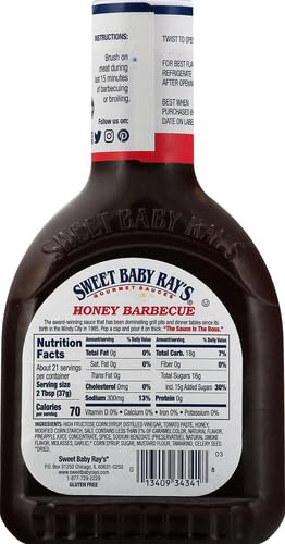 Sweet Baby Rays Barbecue Sauce, Honey, 28 oz