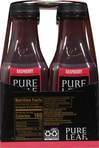 Pure Leaf Raspberry Iced Tea, 16.9 Fl Oz (Pack of 6)