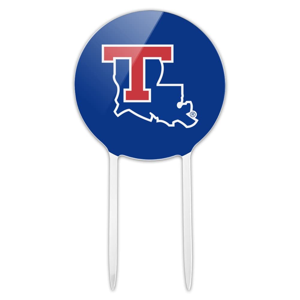 GRAPHICS & MORE Acrylic Cake Topper - Louisiana Tech Bulldogs - Multi - One Size