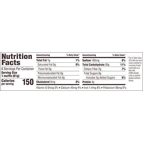 Thomas Cinnamon Raisin English Muffins, 6 Count, 13 Oz Package of English Muffins