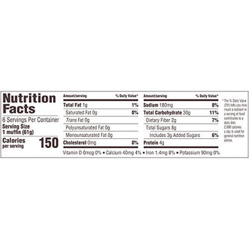 Thomas Cinnamon Raisin English Muffins, 6 Count, 13 Oz Package of English Muffins