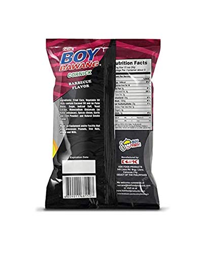 Boy Bawang Cornick, Barbeque - Crispy Tasty & Gluten-Free Corn Nuts (6 Pack, Total Of 21.24Oz)
