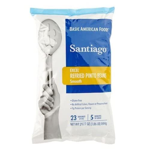 Santiago Refried Beans Pinto Beans Dry For Bean Dip Smooth 1.86Lb Pouch