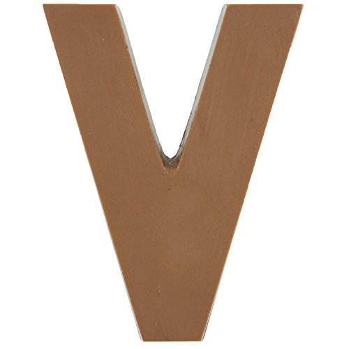 Philadelphia Candies Solid Milk Chocolate Alphabet Letter V, 1.75 Ounce Novelty Gift