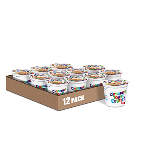 Cinnamon Toast Crunch Breakfast Cereal Cup, Single Serve Cereal, 2 Oz (Pack Of 12)
