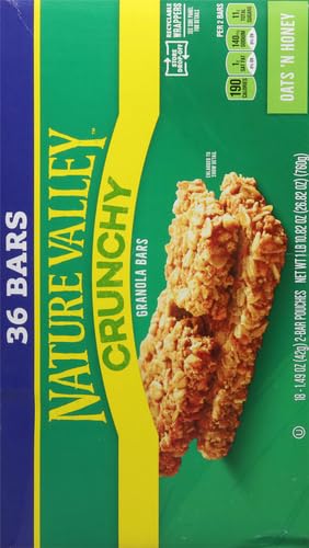 Nature Valley Crunchy Granola Bars, Oats 'N Honey, 1.49 Oz, 18 Ct, 36 Bars