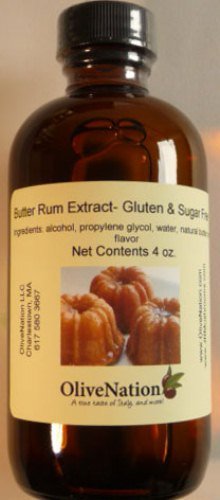 OLIVENATION Butter Rum Extract - Non-GMO, Gluten Free, Vegan - 8 Ounce