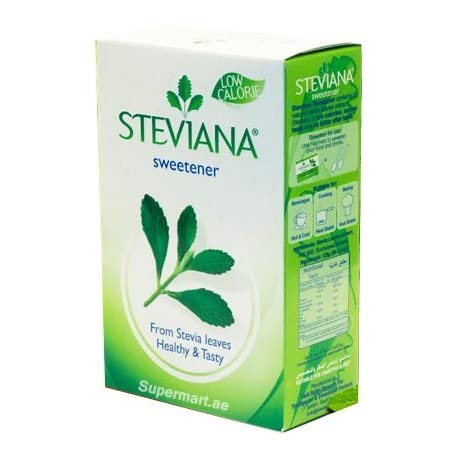 Steviana Stevia Sweetener - 100 Sachets (50 Sachets x 2 Packs) - Natural Sugar Substitute - Perfect for Low-Calorie Diets