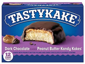 Tastykake Dark Chocolate Peanut Butter Kandy Kakes, 12 Count (Pack of 2)