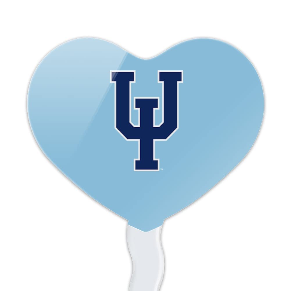 GRAPHICS & MORE Cupcake Picks Set of 6, Acrylic, Upper Iowa University Secondary Logo Heart Design