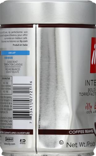 illy Whole Bean Coffee - Perfectly Roasted Whole Coffee Beans - Intenso Dark Roast - Warm Notes of Cocoa & Dried Fruit - Full-Bo