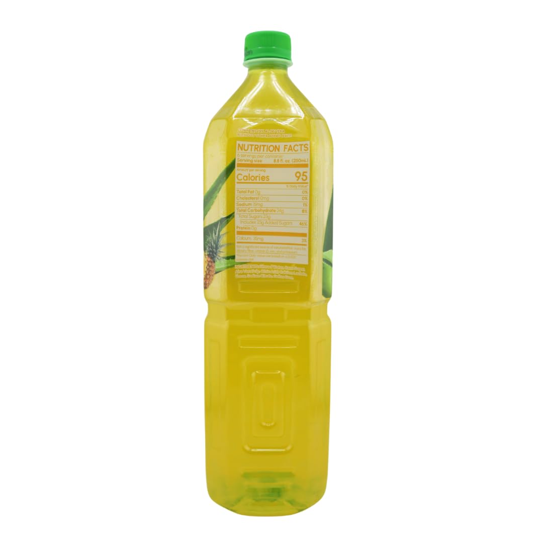 (Pack Of 1) Everaloe Pineapple Aloe Vera Drink || Real Aloe Pulp || Vegan || Gluten Free || Aloe Vera Juice