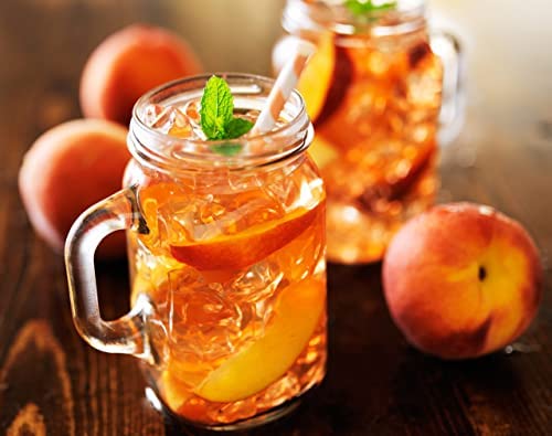 Iced Tea Peach Real Brewed, Pure Cane Sugar, Caffeinated, All Natural No Artificial Flavors Or Colors 16 Oz (12 Pack) By Souther