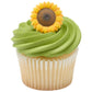 Sunflower Edible Sugar Cake Toppers, 12 Count