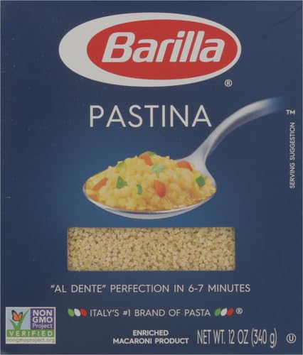 Barilla Pastina Pasta, 12 oz. Box - Non-GMO, Made with Durum Wheat Semolina - Kosher Certified