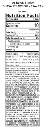 REIGN Storm  Guava Strawberry  Fitness & Wellness Energy Drink  12 Fl Oz (Pack of 12)