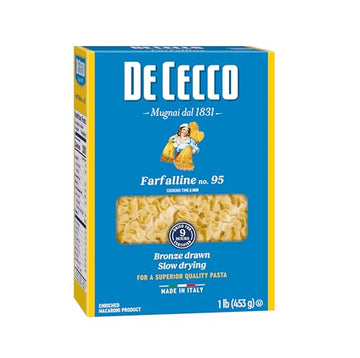 De Cecco Pasta No.95 Made In Italy High In Proteing & Iron Bronze Die, Farfalline, 16 Ounce (Pack Of 5)