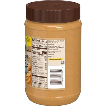 Skippy Natural Creamy Peanut Butter, 7 G Protein Per Serving, 40 Ounce