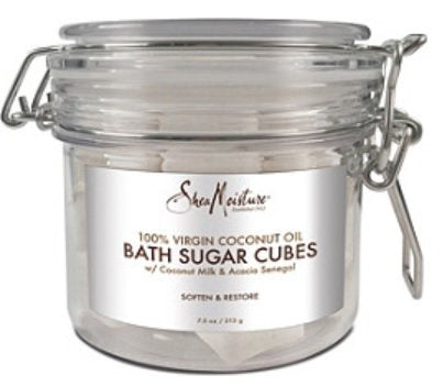 SHEAMOISTURE 100% Virgin Coconut Oil Bath Sugar Cubes 7.5oz, pack of 1